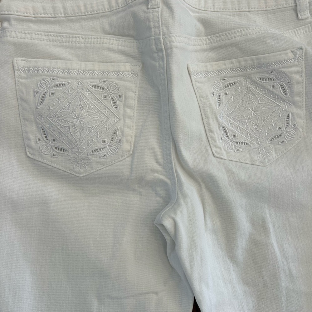 Chico's Platinum White Ankle Jeans Size 0 - Picture 6 of 9